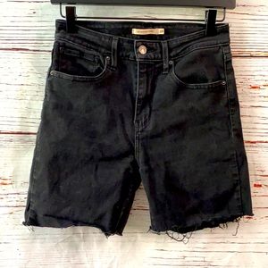 Levi's Cut Off Jean Shorts Black Size 28